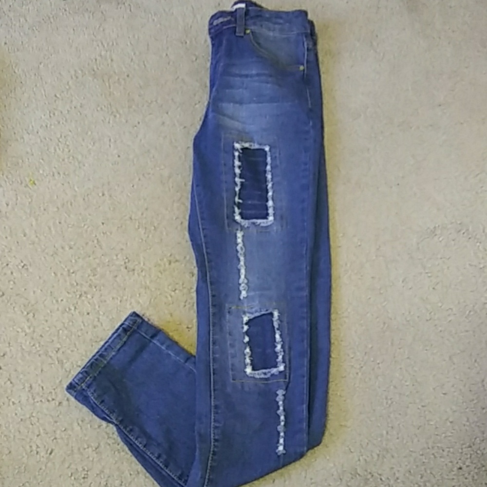 Patchwork Skinny Jeans